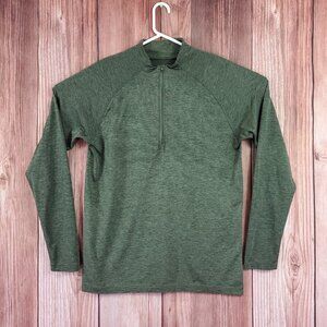 Lululemon Mens Size XL Metal Vent Tech Half Zip 2.0 Rainforest Green Green Twill